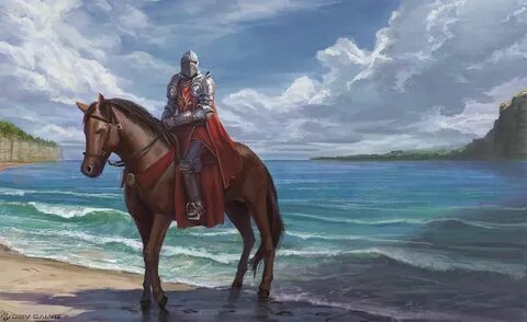 Knight on a Horse ArtStation - Beachy Knight, Deiv Calviz (D