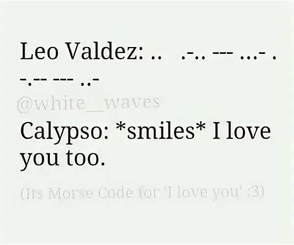 Morse Code :3 Caleo! Percy Jackson / Heroes of Olympus en 20