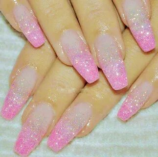 Pin by Shelbylfuqua on Gélové nechty Pink sparkle nails, Omb
