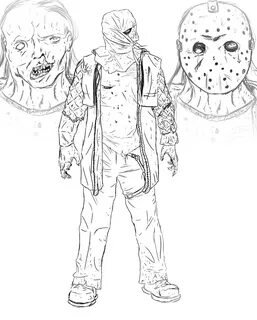 Jason Voorhees Mask Coloring Pages - There's a warlock helme
