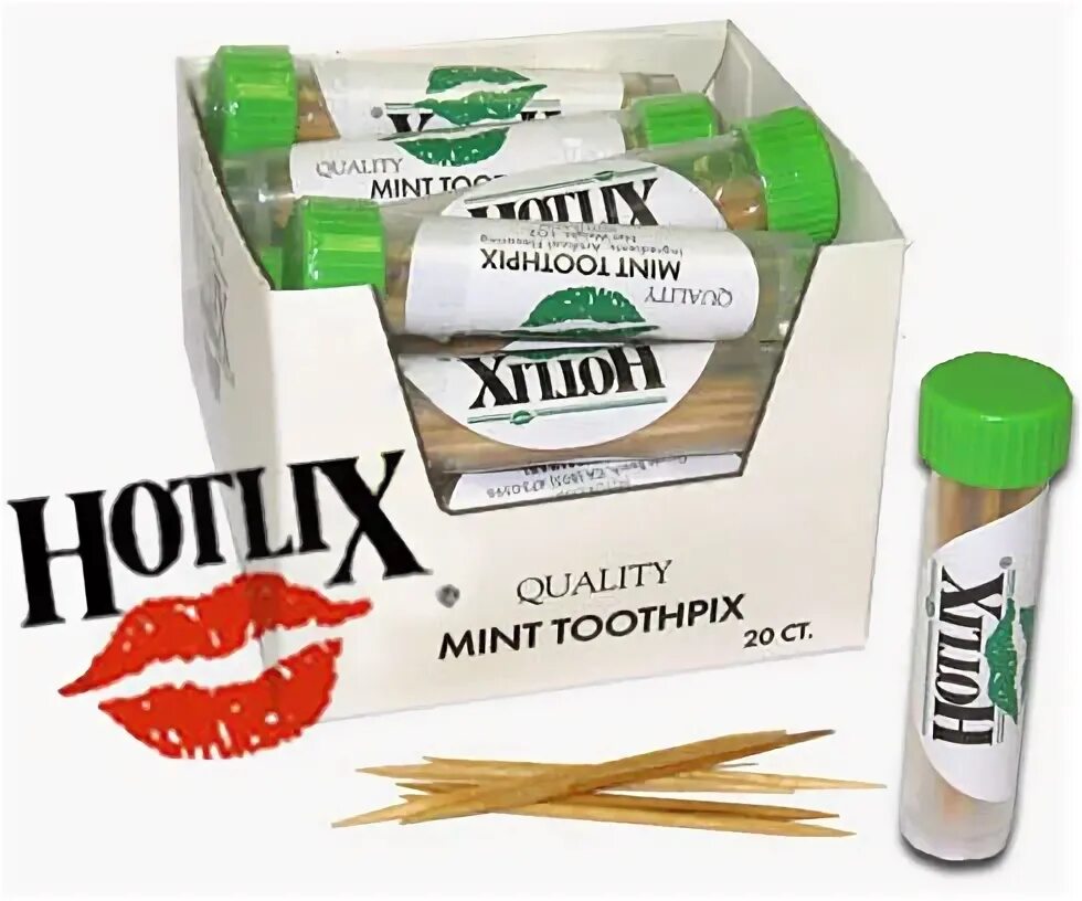 Mint Flavored Toothpicks Tube Approx 12 Hotlix Toothpix Toot