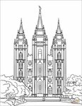 Free Printable Coloring Page Of Lds Temples