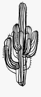 Saguaro Cactus Black And White , Free Transparent Clipart - 