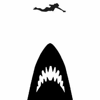 VWAQ Shark Under Swimmer Home Decor Vinyl Wall Decal - 927 P