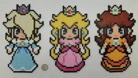 Princess Rosalina, Peach, and Daisy Perlers by jrfromdallas 