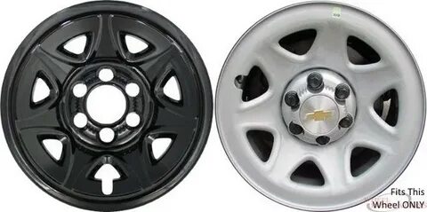 Chevrolet Silverado, GMC Sierra Black Wheel Skins (Hubcaps/W