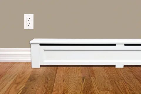 Shaker Style 3 ft. Wood Baseboard Heater Cover Kit in White 