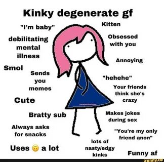 Kinky degenerate gf Kitten "I'm baby" Obsessed debilitating mental with you illn