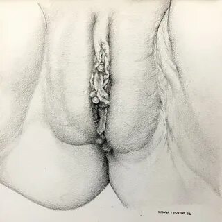 Lot - HERNAN MIRANDA Paraguay Original Drawing Vaginas Serie