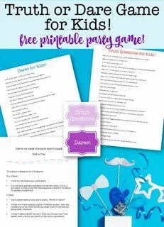 Free Printable Truth or Dare Game for Kids new! Games Birthd
