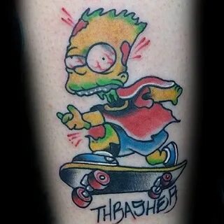 50 Bart Simpson Tattoo Designs For Men - The Simpsons Ink Id