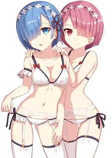 rem and ram (re:zero kara hajimeru isekai seikatsu) drawn by