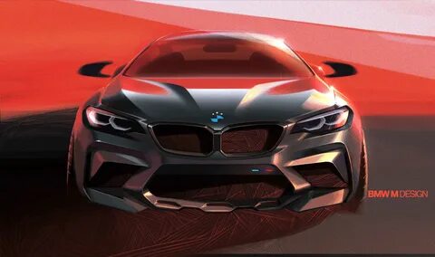 The new BMW M2 Competition - Design Sketch (04/2018).