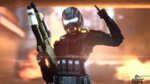 Шепард на фоне взрыва - Фан-арт Mass Effect 3