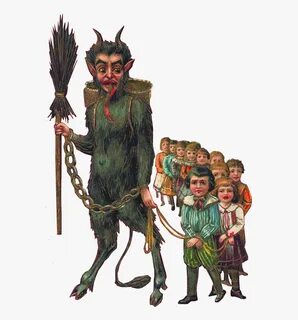 Copyright-free Png Image Of Krampus Leading A Group - Krampu