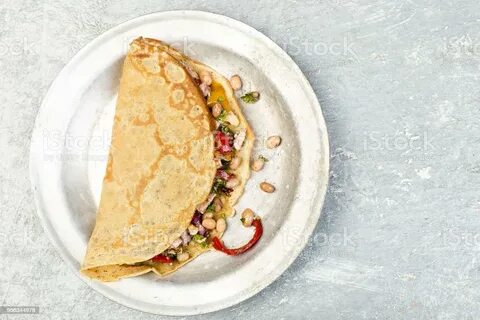 Soba Pancake Quesadilla Meksiko Foto Stok - Unduh Gambar Sek