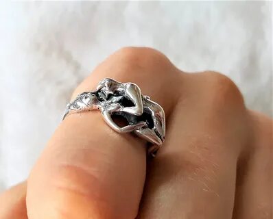 STERLING SILVER 925 Erotic Ring Kama Sutra Sexy Ring SEX Lov