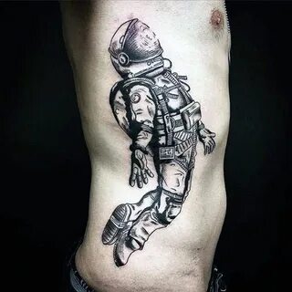 Astronaut Floating In Space Tattoo - Фото база
