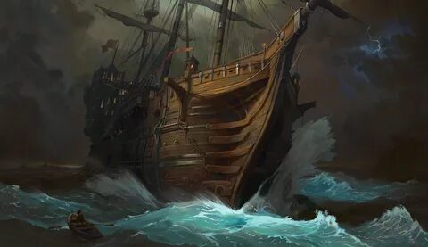 Fantasy Ship HD Wallpaper Background Image 1920x1109