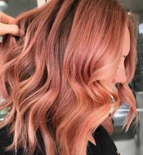 Pink and peachy hair color with curls Peachy hair color, Pea