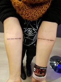 I got a tattoo! "The sun will rise and we will try again" tw