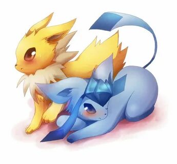 Jolteon and Glaceon Cute pokemon wallpaper, Pokemon eeveelut