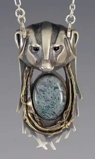 Badger Replica Jewelry, Wildlife Jewelry for the Animal Love