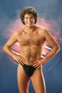 David Hasselhoff Hunky Bare Chested Pin Up in Speedo Thong K