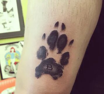 Geometric Dog Paw Tattoo - Фото база