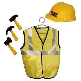 Dazzling Toys Kids Pretend Play Construction Worker Costume 