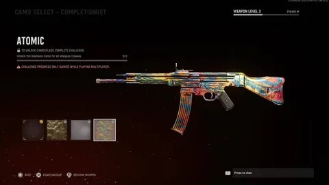 How To Unlock Gold, Diamond And Atomic Camos In CoD: Vanguar