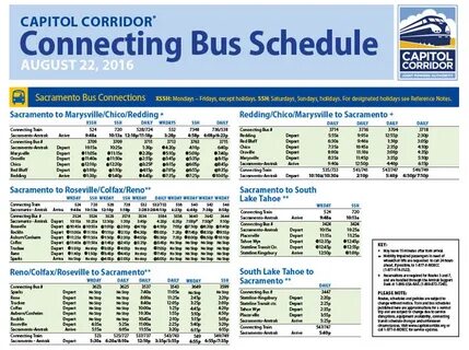 Capitol Corridor Schedule