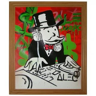 Alec Monopoly "DJ Monopoly" Painting at 1stDibs