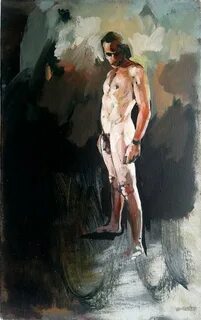 Male Nude: Standing painting by Grace Kotze StateoftheART