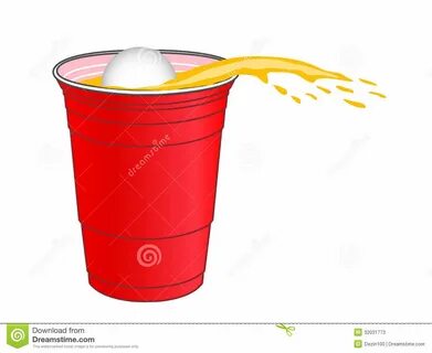 Beer Pong Shot stock vector. 