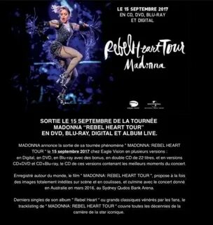 Official:15 September 2017 DVD Rebel heart tour will be rele