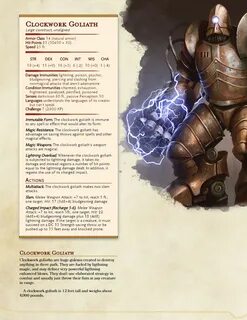 5e Monsters Clockwork Golems Compendium Dungeons and dragons