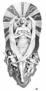 Angel and Cherubs by wilson419 on deviantART Angel tattoo de