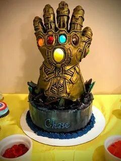 My son's Infinity Gauntlet birthday cake - Album on Imgur