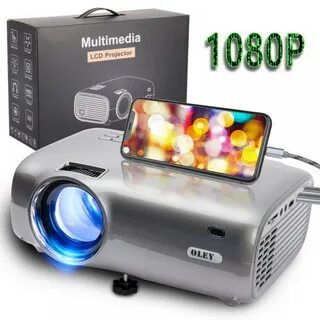 Video Projector 4500 Lumens Mini Portable LCD 1080P FHD Movi