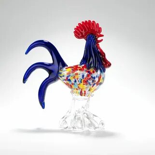 Aspire Auctions Animal sculptures, Rooster, Glass figurines