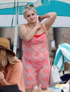 Ariel Winter - In red bikini with boyfriend Luke Benward on 