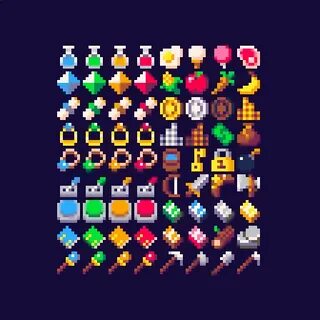 I'm working on a free pack of 8x8 pixelart assets that use t