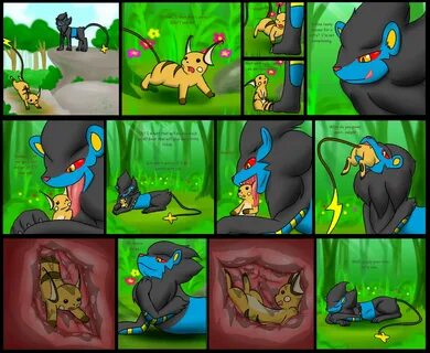 Luxray eats Raichu by Crash222 -- Fur Affinity dot net