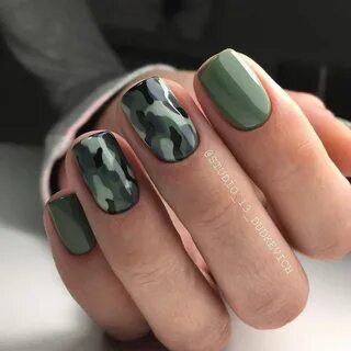 Маникюр Ногти Camouflage nails, Camo nails, Army nails