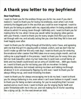 sample thank you letter boyfriend examples word pdf romantic