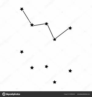 Constellation Cassiopeia Stars Space Galaxy Vector Illustrat