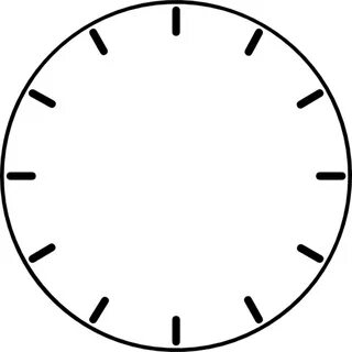 Blank Analogue Clocks Clock Face No Hands Clip Art - Blank A
