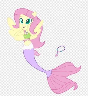 Fluttershy Mermaid Rainbow Dash Pony Equestria, Mermaid, kun