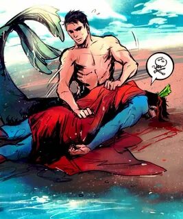 Omg, merman Bruce X Kryptonian Clark. Yes it is Superbat. DC